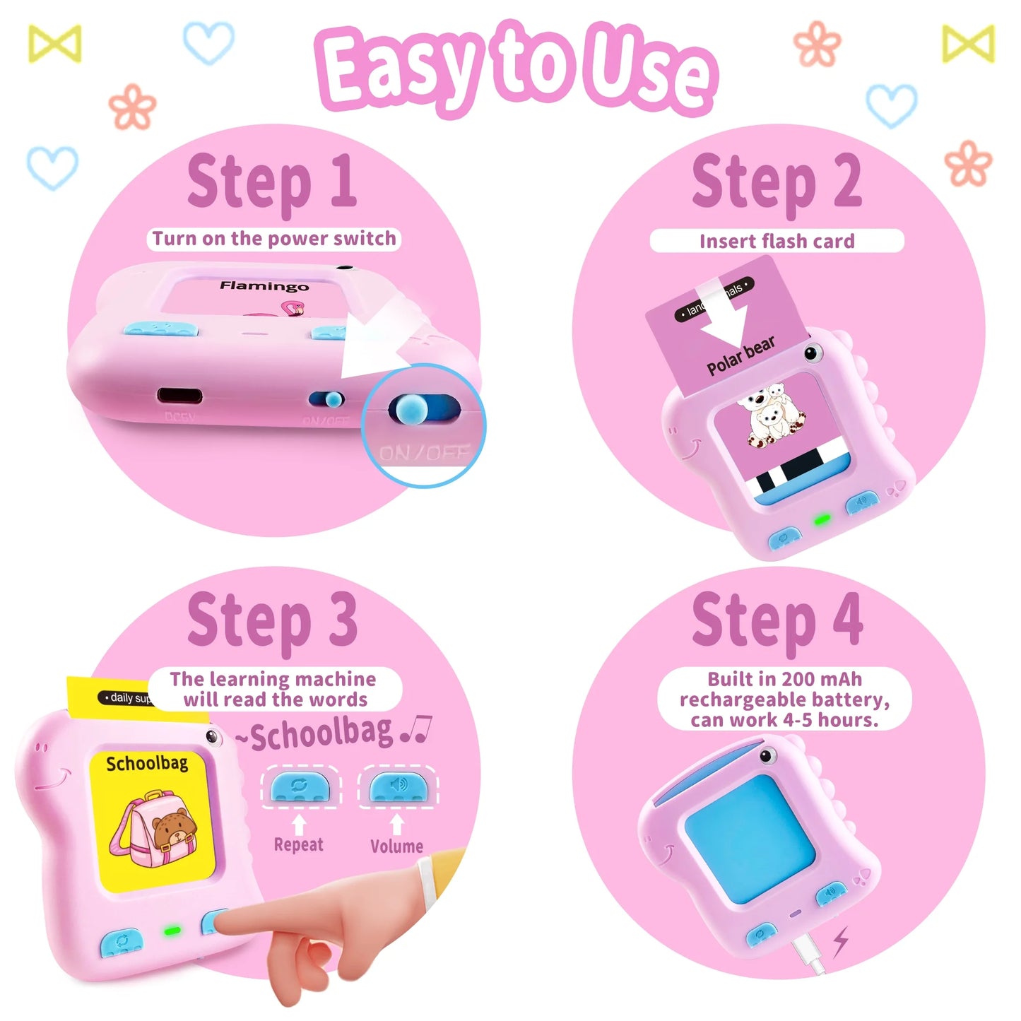 Talking Flash Cards Educational Toys, Preschool Interactive Learning Toys, 1 Pack