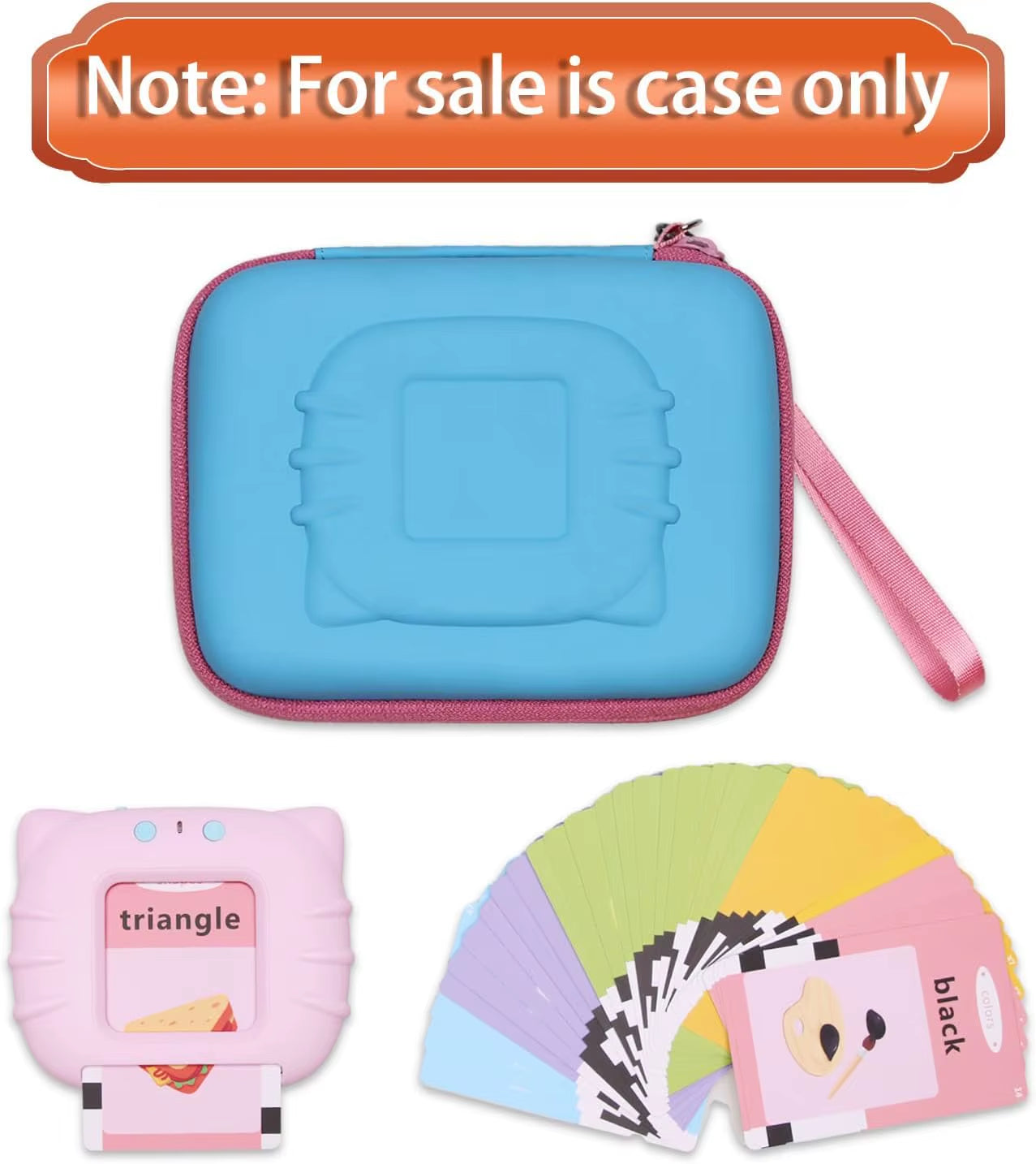 EVA Talking Flash Cards Storage Case Compatible with Qutz/Free to Fly/Ednzion and Other Various Brands Talking Flash Cards