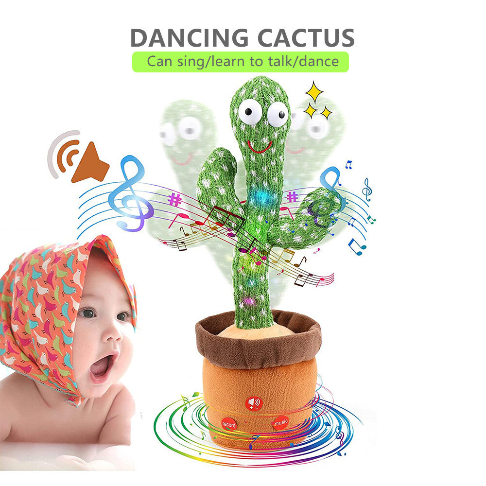Dancing Cactus Toy | Talking Singing Recording Plush Doll Funny Gift for Kids