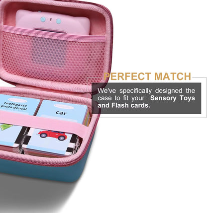 EVA Talking Flash Cards Storage Case Compatible with Qutz/Free to Fly/Ednzion and Other Various Brands Talking Flash Cards