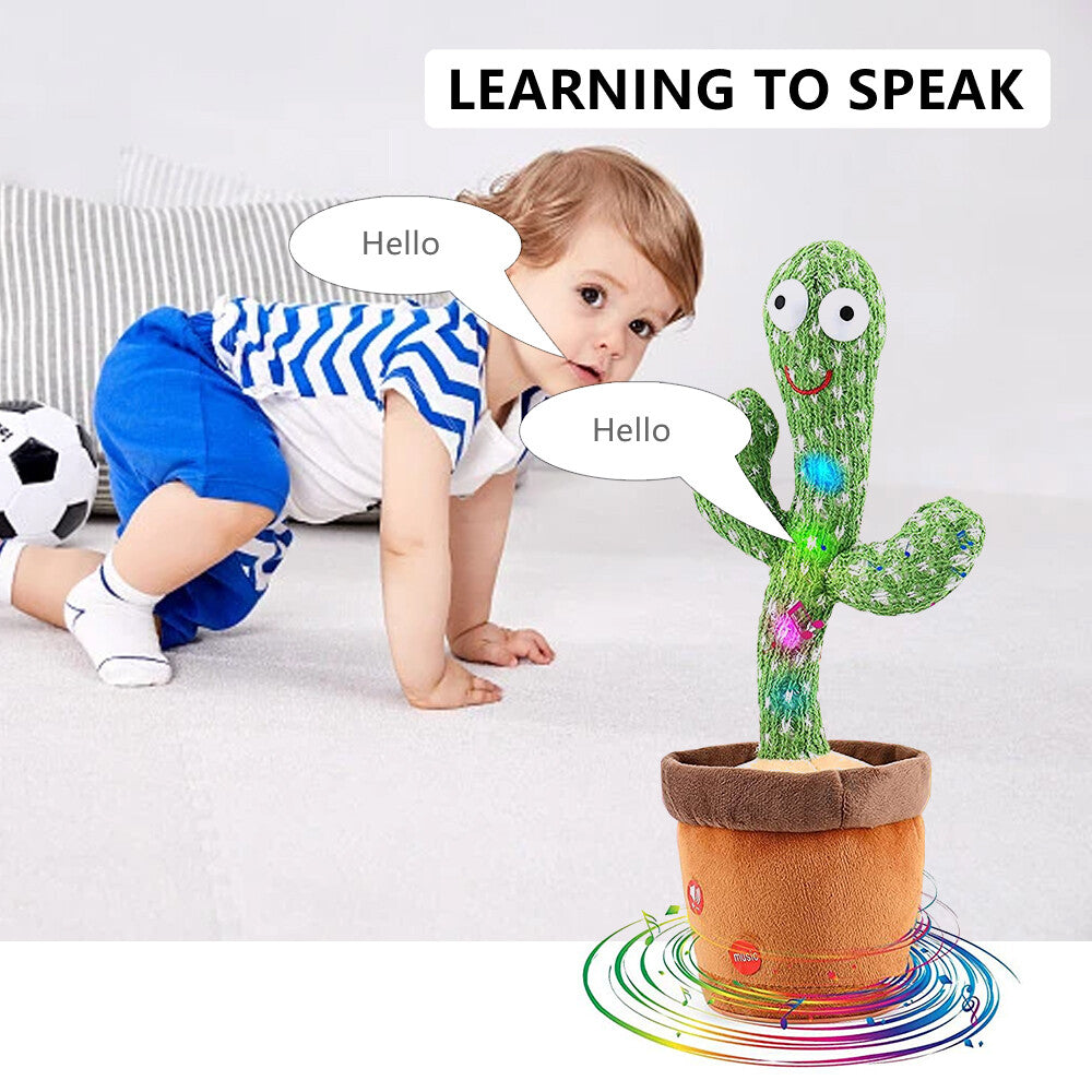 Dancing Cactus Toy | Talking Singing Recording Plush Doll Funny Gift for Kids