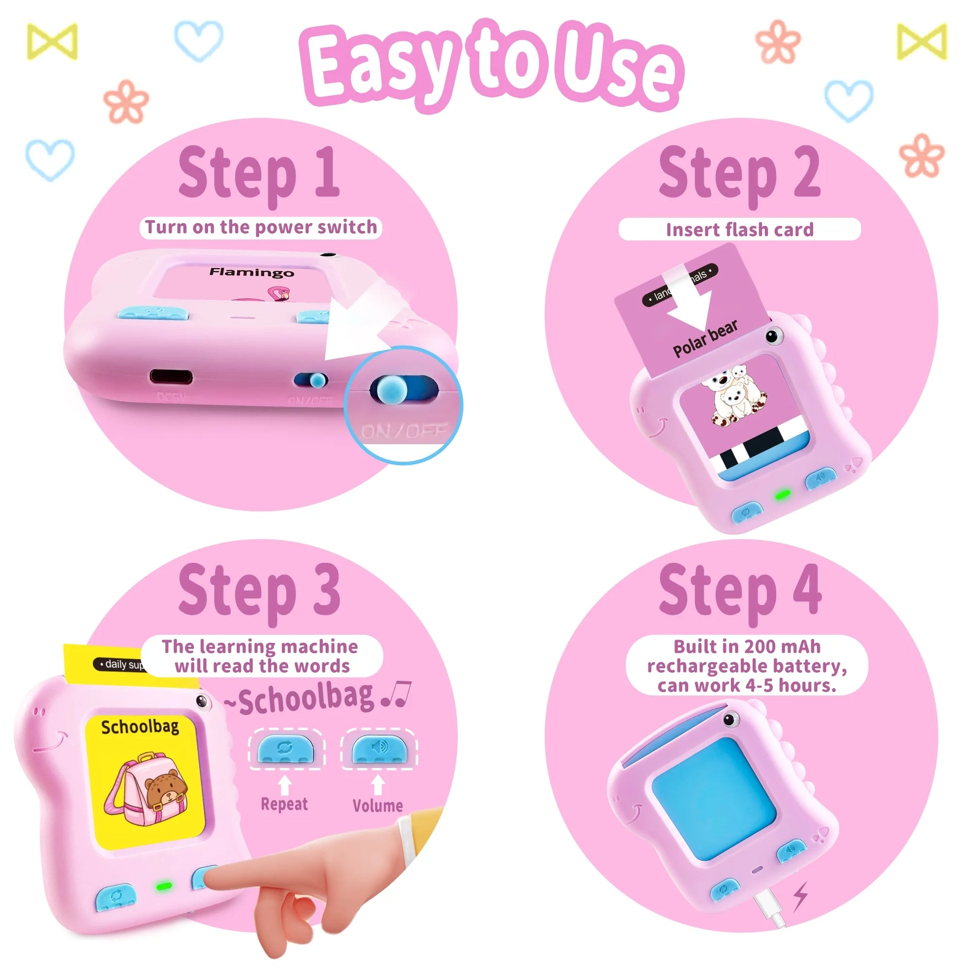 Talking Flash Cards Educational Toys, Preschool Interactive Learning Toys, 1 Pack